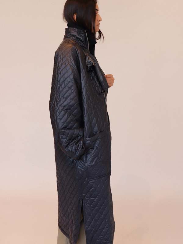 Moon River Quilted Padded Jacket - Black