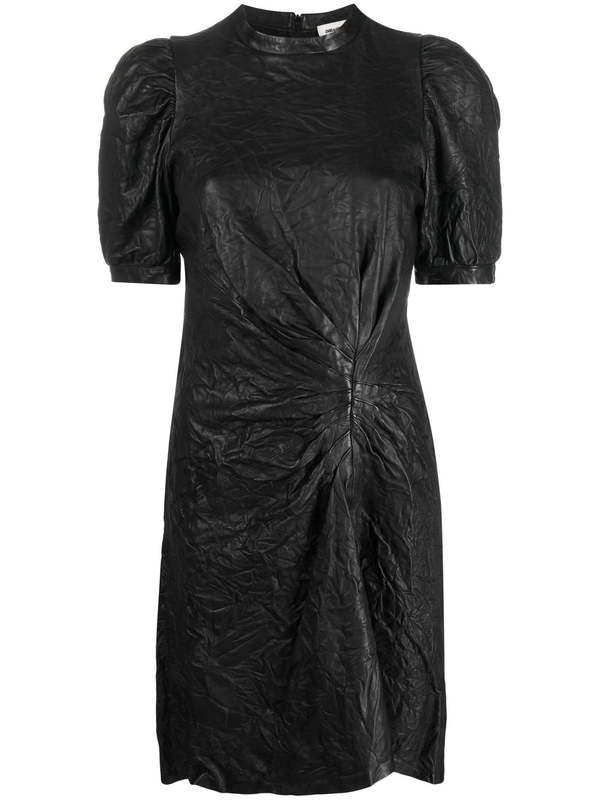 Zadig & Voltaire Short-sleeved Leather Dress - Black | Garmentory