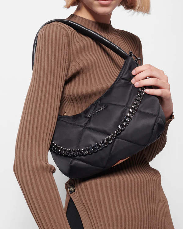 mz wallace Small Quilted Bowery Shoulder Bag Black Rec Air Garmentory