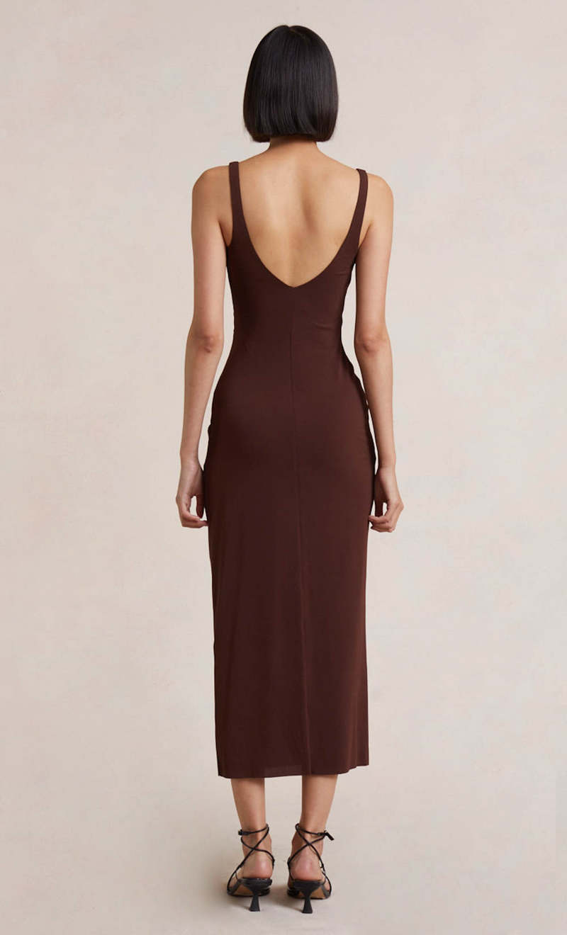 Bec & Bridge Yasmin Midi Dress - Cognac | Garmentory Bec & Bridge Yasmin Midi Dress - Cognac | Garmentory