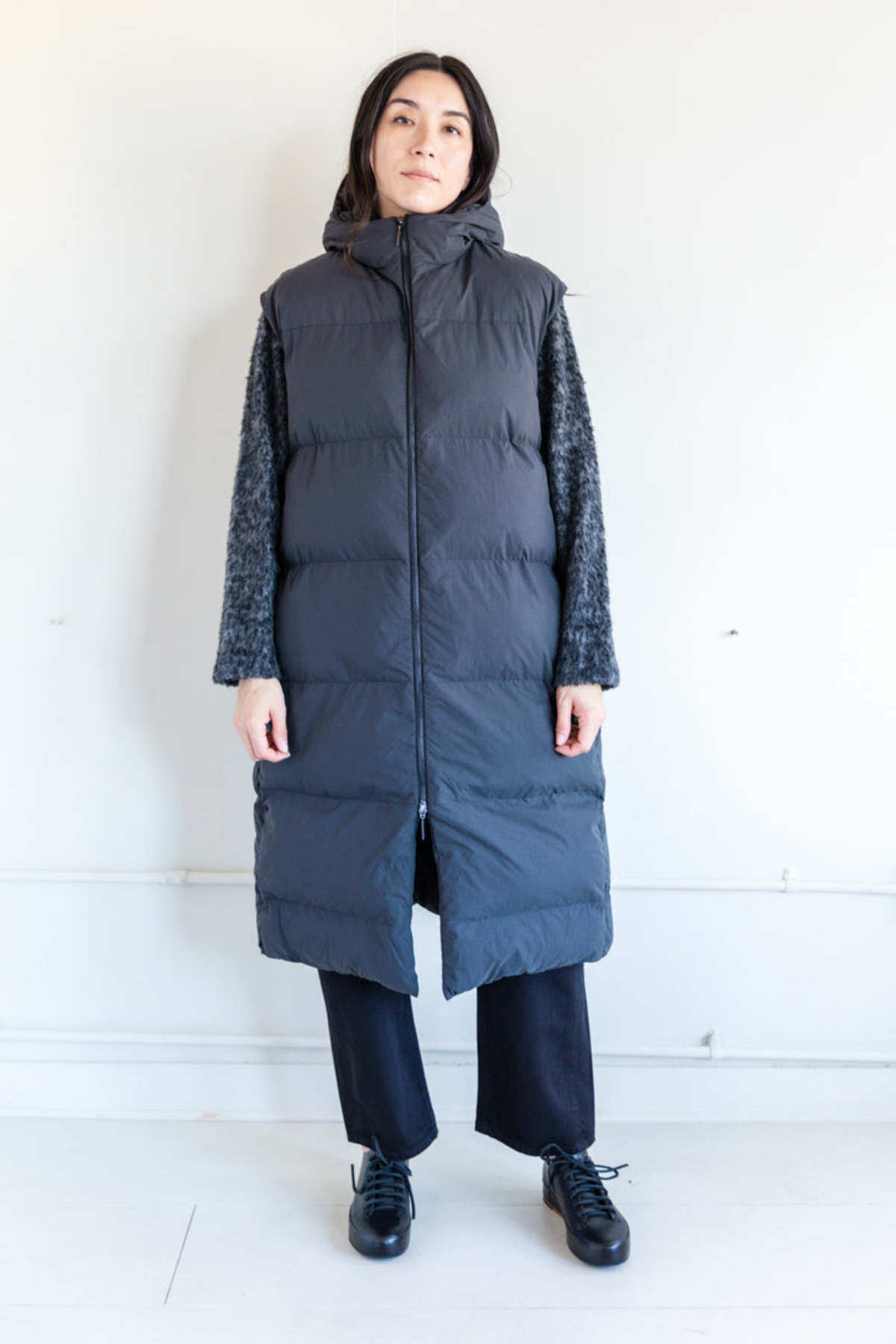 Studio Nicholson HAZAN PADDED VEST - BLACK | Garmentory