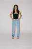 Priscavera Velour Track Pants - Dusty Blue - Thumbnail 1