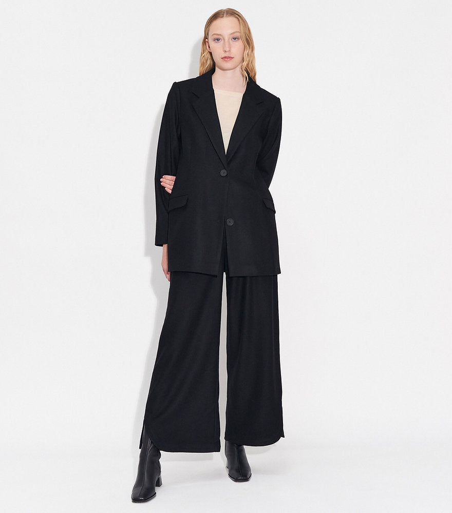 we.re Long Blazer Black Garmentory