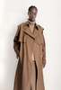 Julia Jentzsch Brendan Wool Gabardine Trench Coat - Walnut - Thumbnail 4
