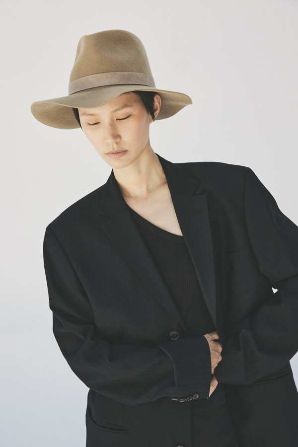 Janessa Leone Luca Packable Wool Hat - Wheat | Garmentory display picture 1