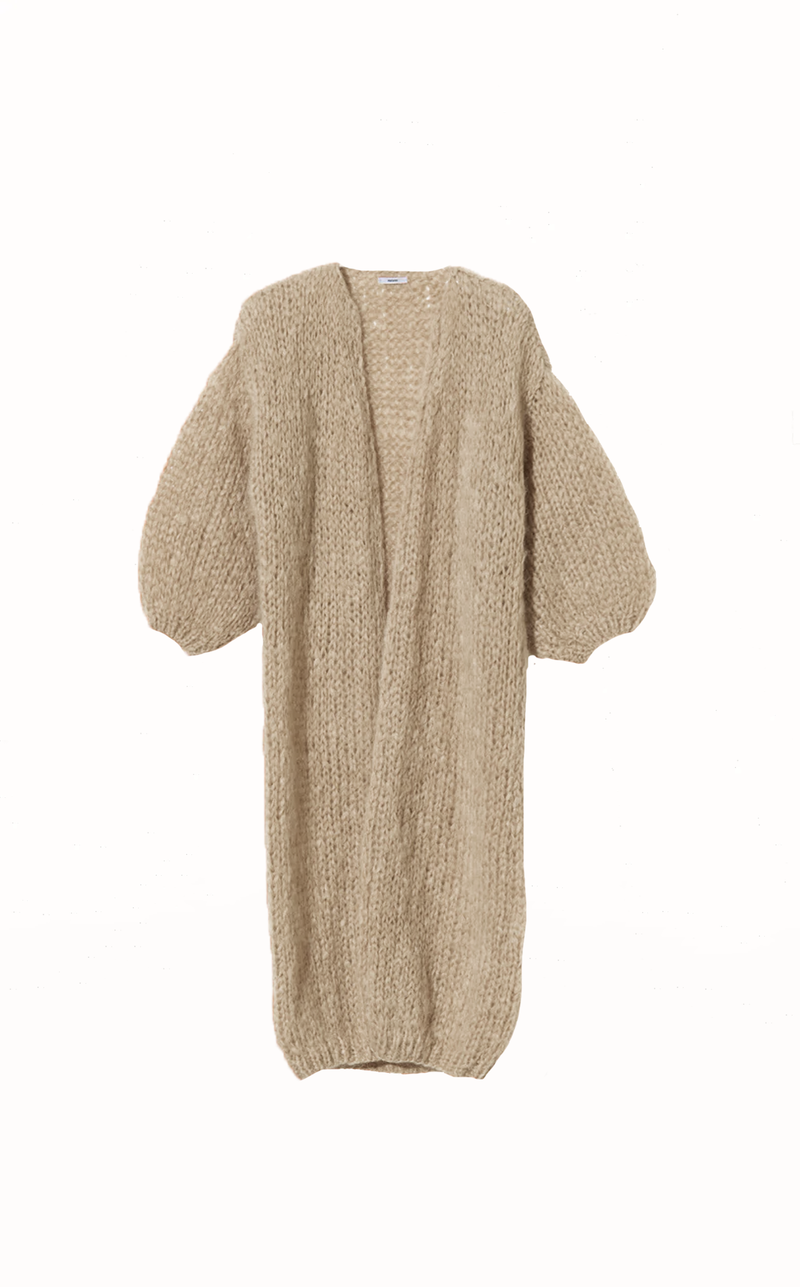 Maiami Mohair Big Coat Beige Garmentory
