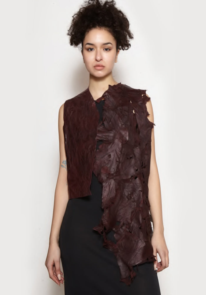 Claudio Cutuli Gandir Patchwork Leather Vest Garmentory