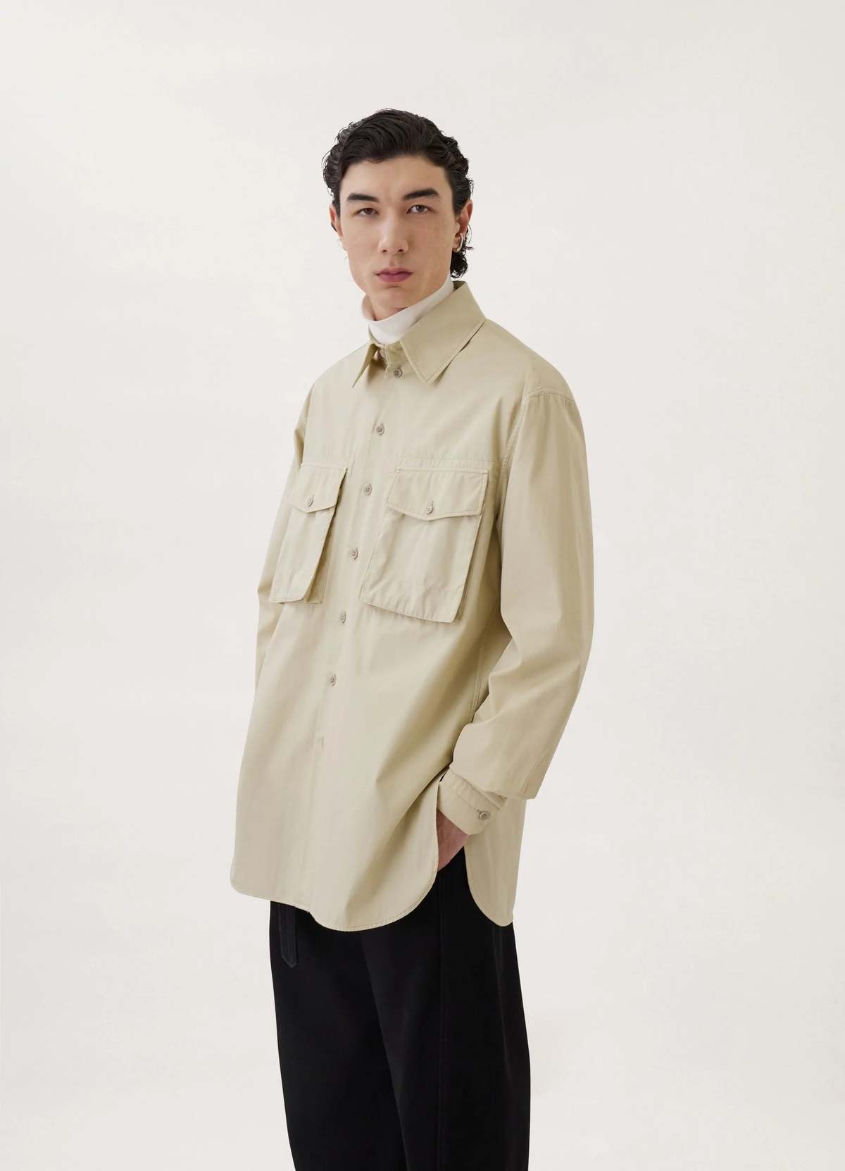Lemaire Military Shirt - Overcast Grey | Garmentory