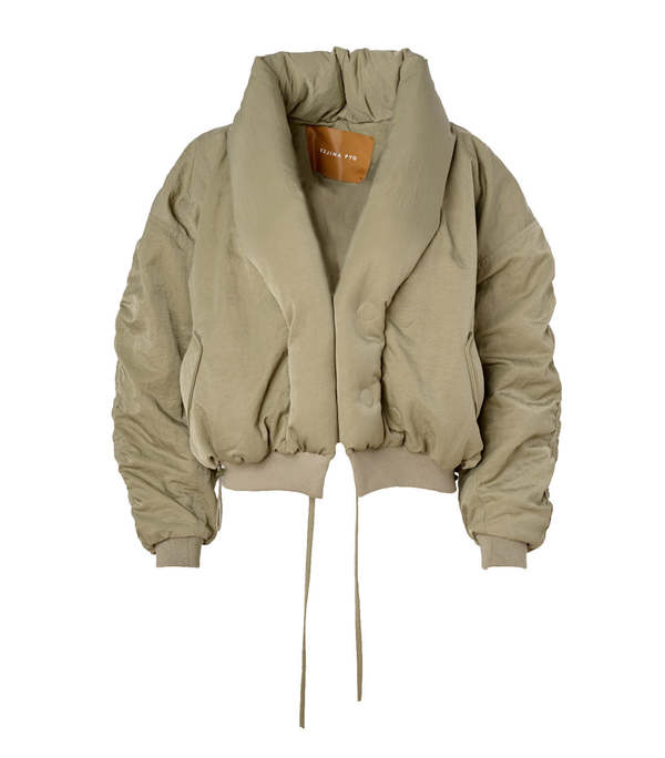 Rejina Pyo Duvet Jacket - Nylon Khaki | Garmentory