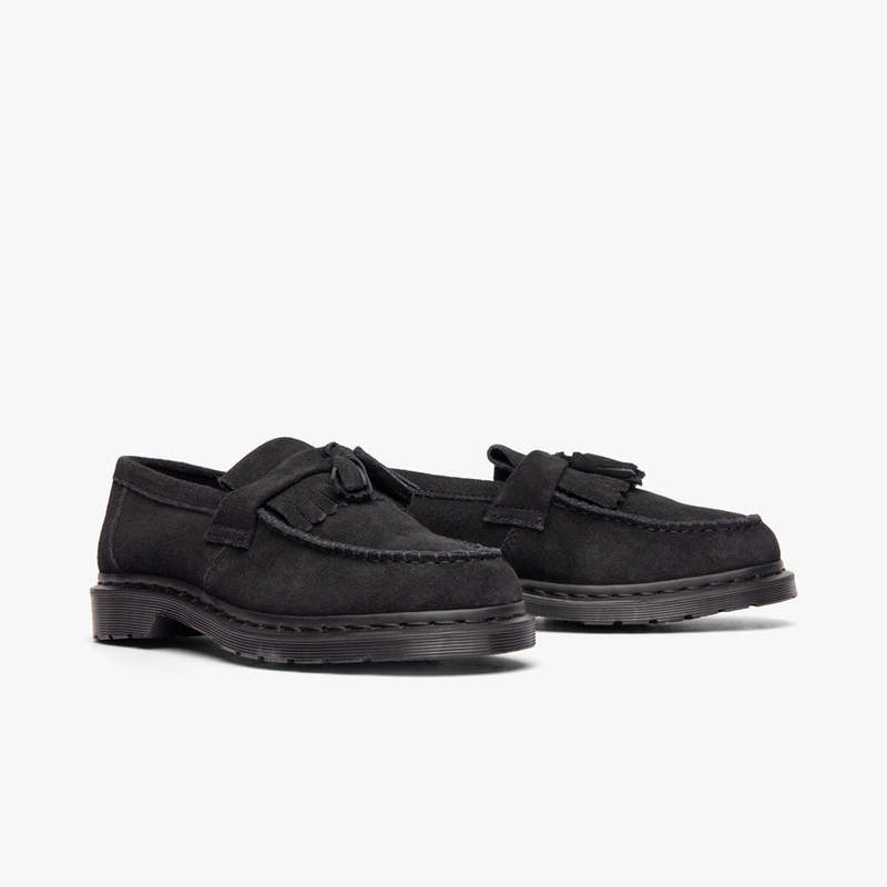 Dr. Martens Adrian Mono Suede Tassle Loafer - Black | Garmentory