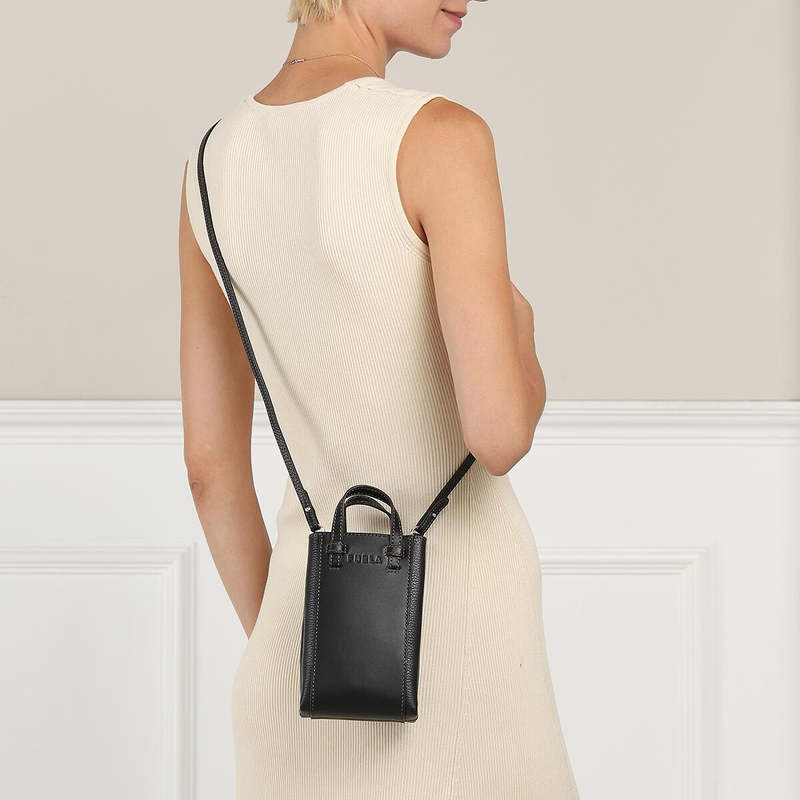 Furla Miastella Vertical Crossbody Bag - Nero | Garmentory