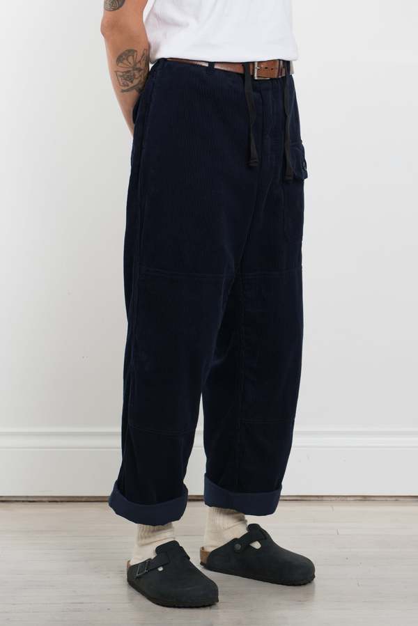 Engineered Garments 8W Corduroy Deck Pant - Dark Navy | Garmentory