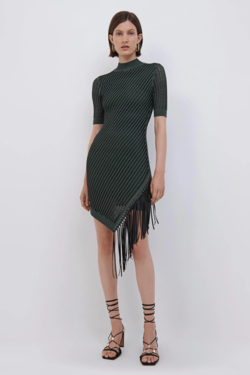 knee length dresses for ladies Orla Cotton Knit Combo Mini Dress main image 1