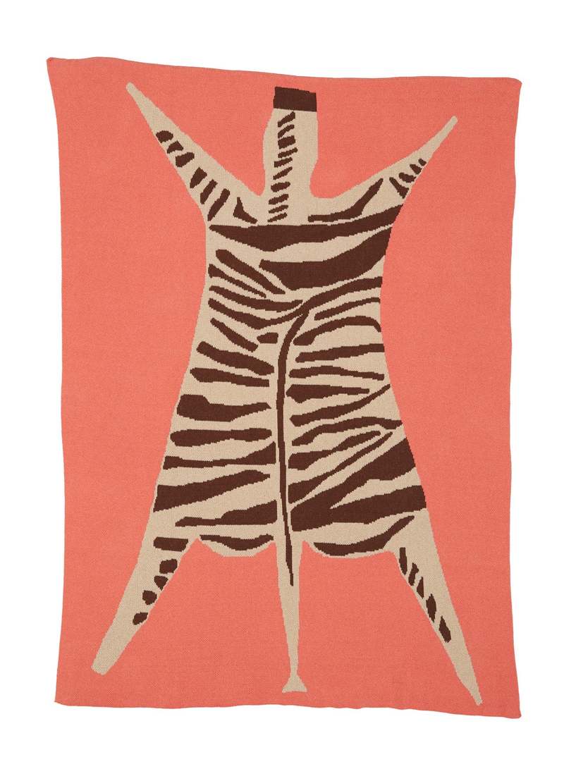 Cold Picnic Zebra Knit Blanket Cold Picnic Zebra Knit Blanket