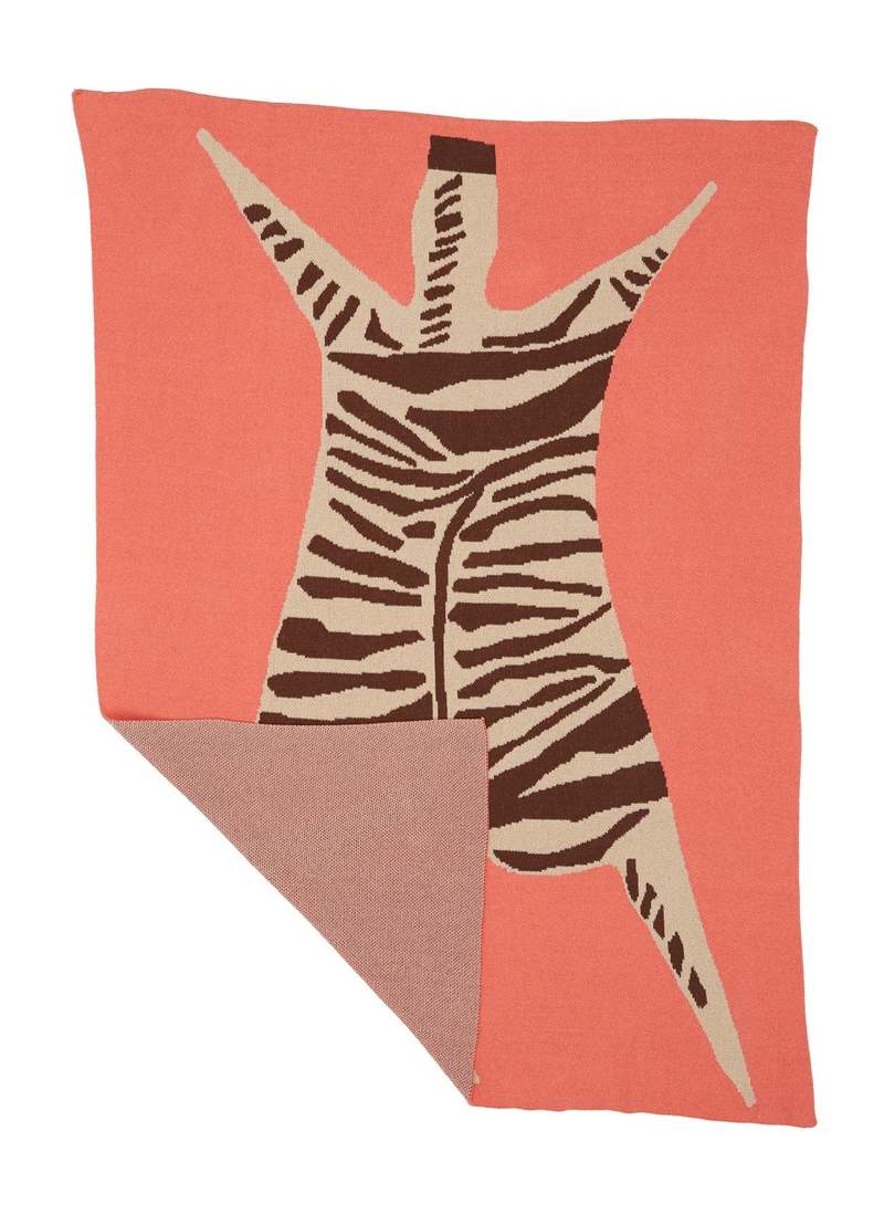 Cold Picnic Zebra Knit Blanket Cold Picnic Zebra Knit Blanket