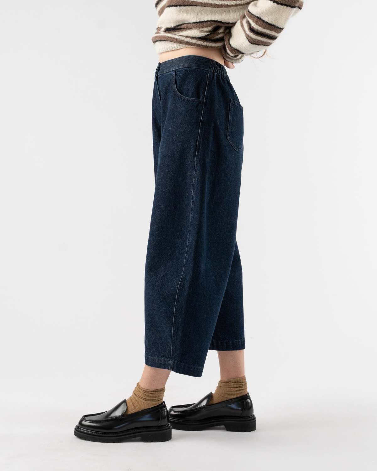 Cordera Curved Leg Pants - Denim | Garmentory