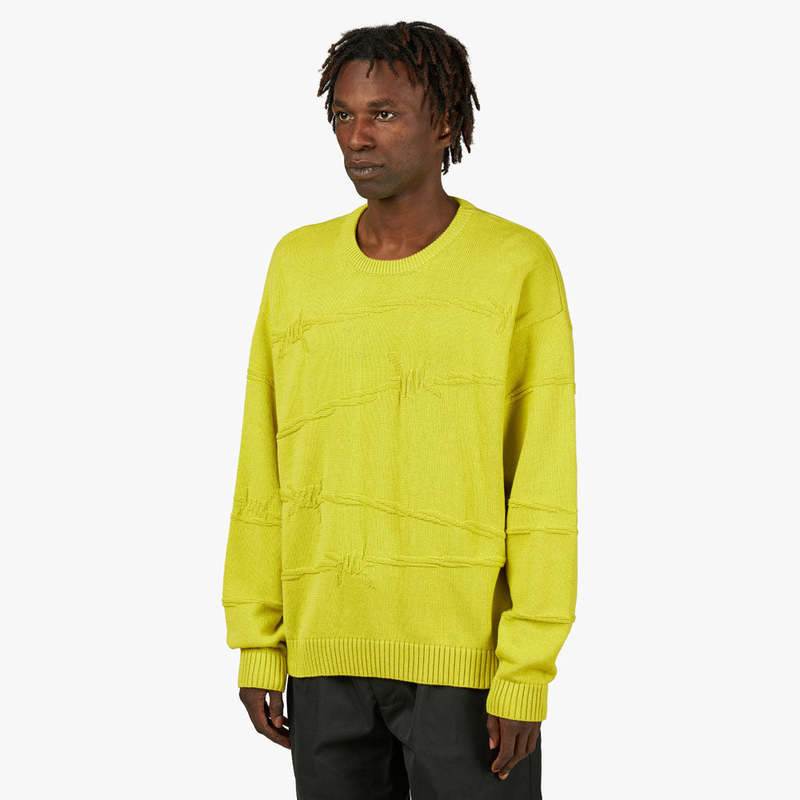 Fucking Awesome Barbed Wire Knit Sweater - Yellow | Garmentory