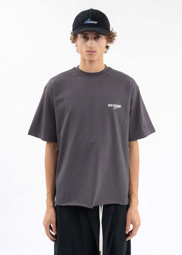 Tシャツ・カットソー We11Done Charcoal cotton t-shirt (WDTT123793UCH CHARCOAL) Pre-Order] We11done Multi Logo Tee Charcoal – HYPECITY