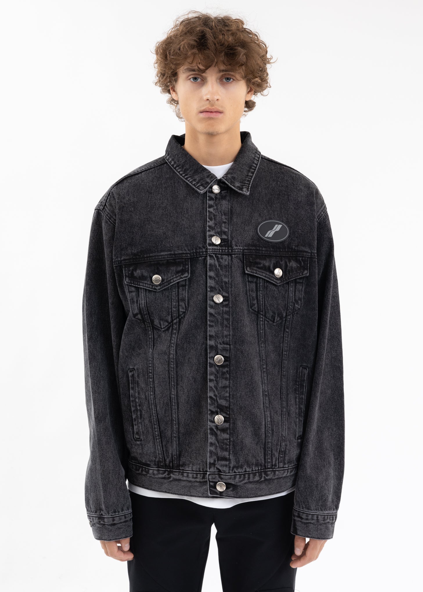 we11done OVERSIZED DENIM JACKET - WASH BLACK | Garmentory