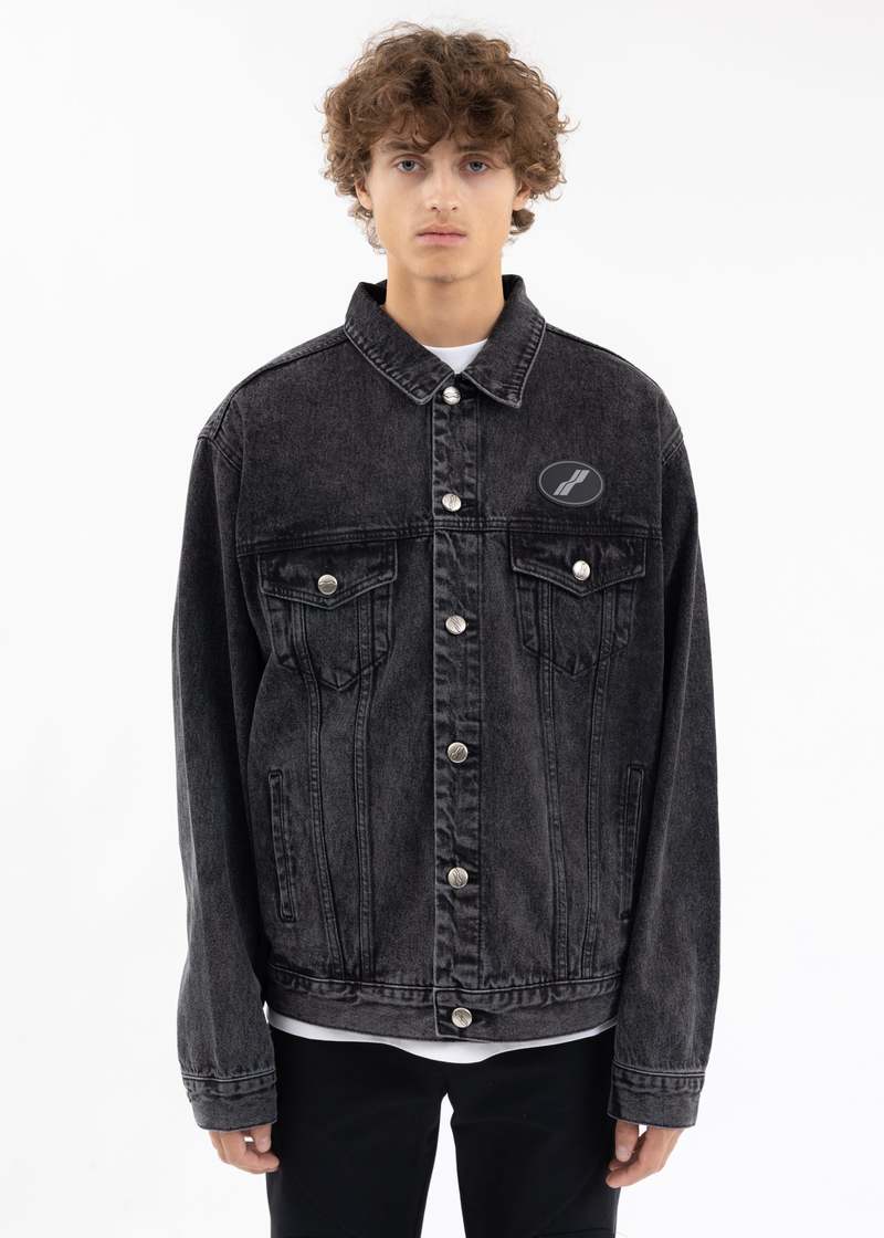 we11done OVERSIZED DENIM JACKET WASH BLACK