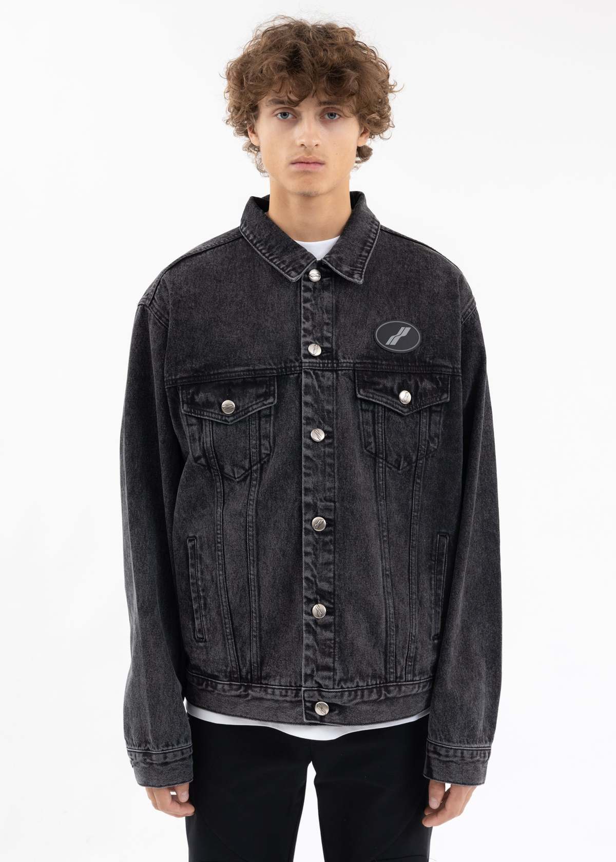 we11done OVERSIZED DENIM JACKET - WASH BLACK | Garmentory