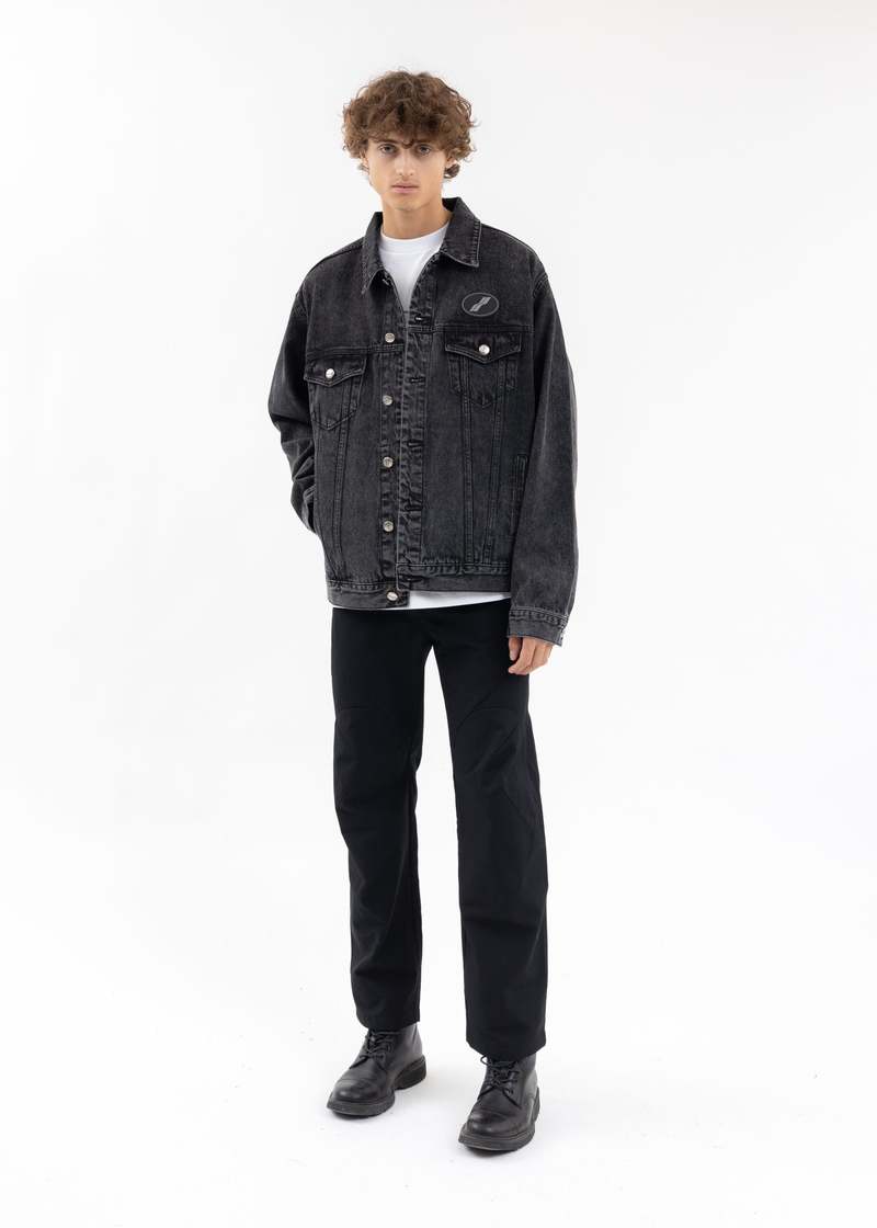 we11done OVERSIZED DENIM JACKET - WASH BLACK | Garmentory
