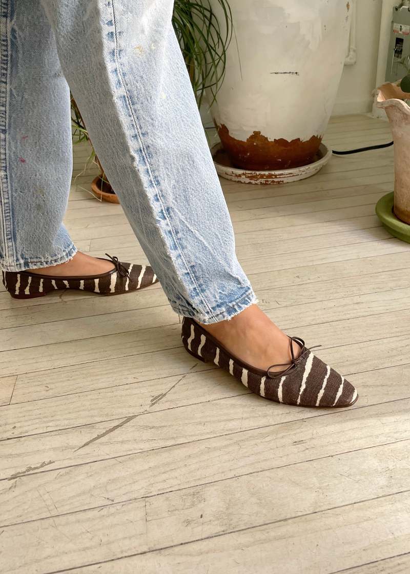 Vintage Manolo Blahnik Flats Brown on Garmentory