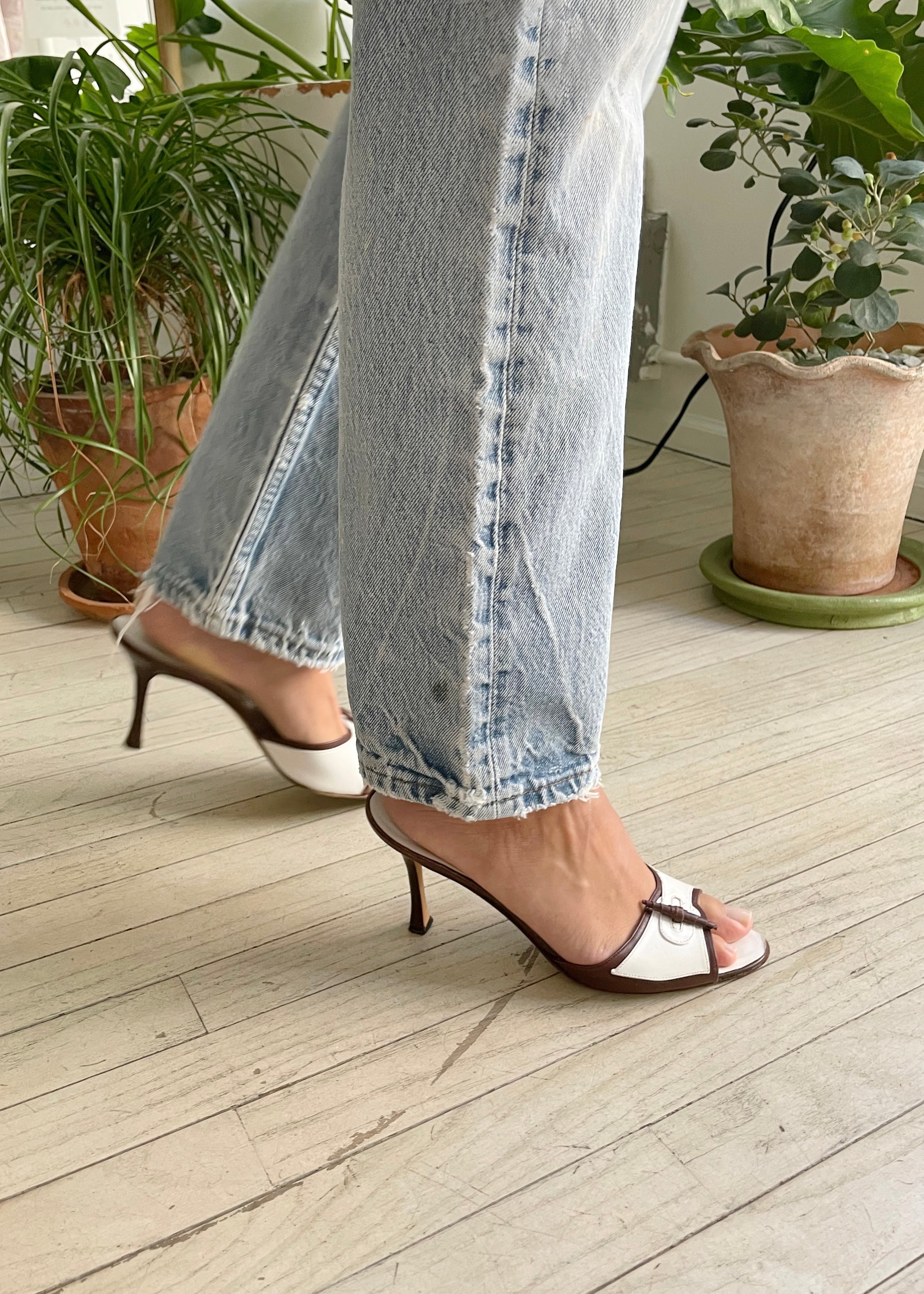 Vintage Manolo Blahnik Heels - White | Garmentory