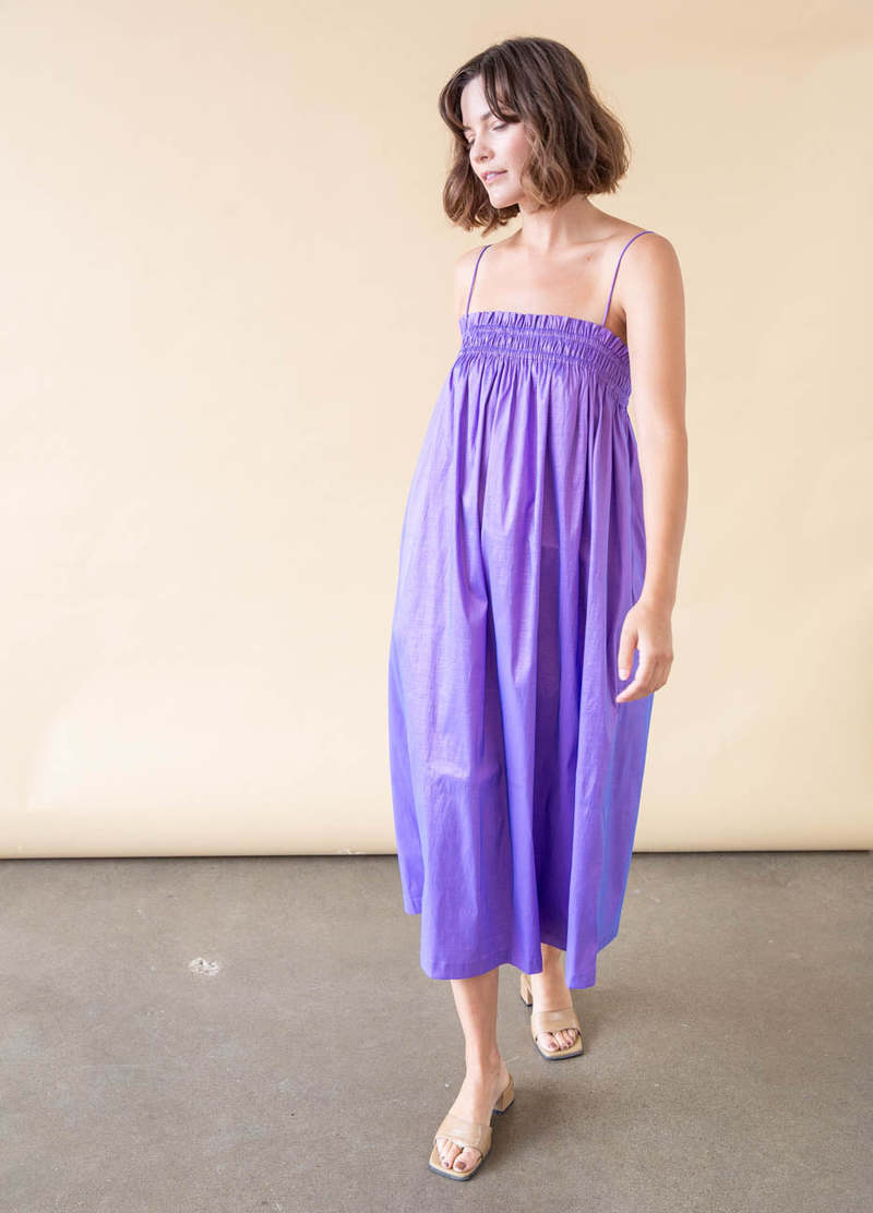 Ali Golden Elastic Dress - Purple Ali Golden Elastic Dress - Purple