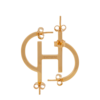 D'HEYGERE D'heygere Monogram Currency Earring - Gold - Thumbnail 3