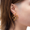 D'HEYGERE D'heygere Monogram Currency Earring - Gold - Thumbnail 4