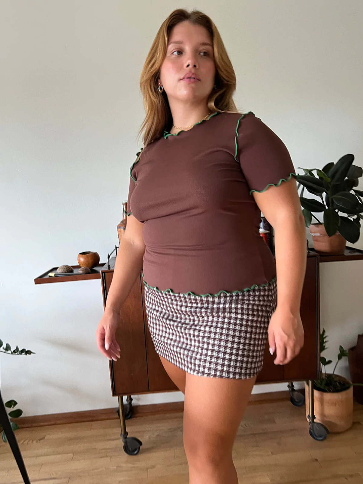 Lisa Says Gah Ellen Tee - Brown/Green - Image 4 of 7