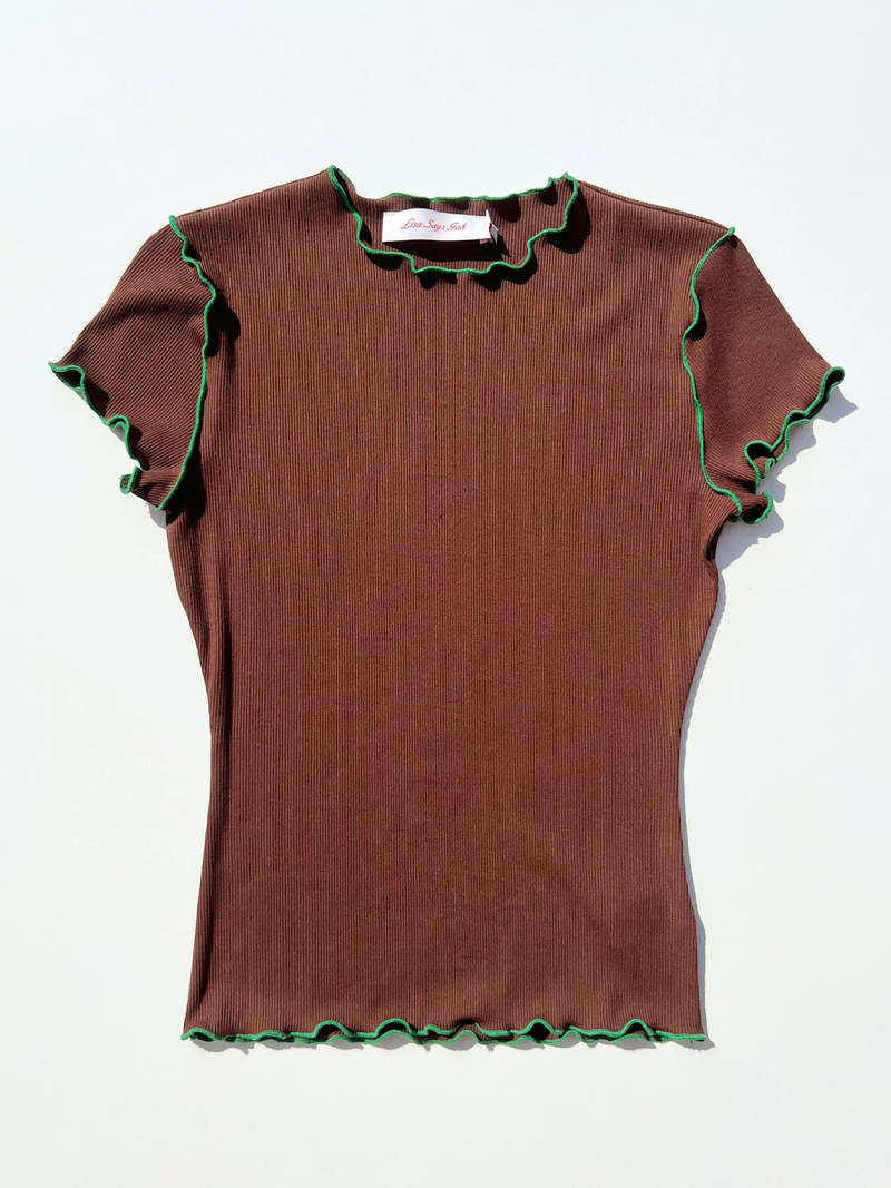 Lisa Says Gah Ellen Tee - Brown/Green
