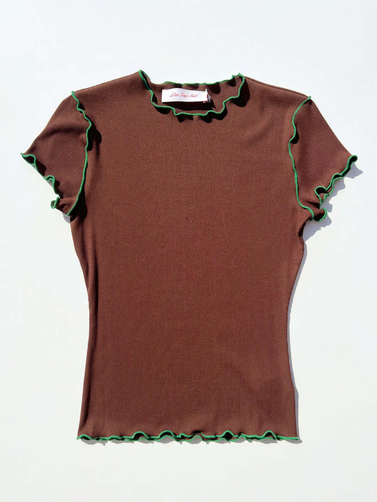 Lisa Says Gah Ellen Tee - Brown/Green - Image 6 of 7