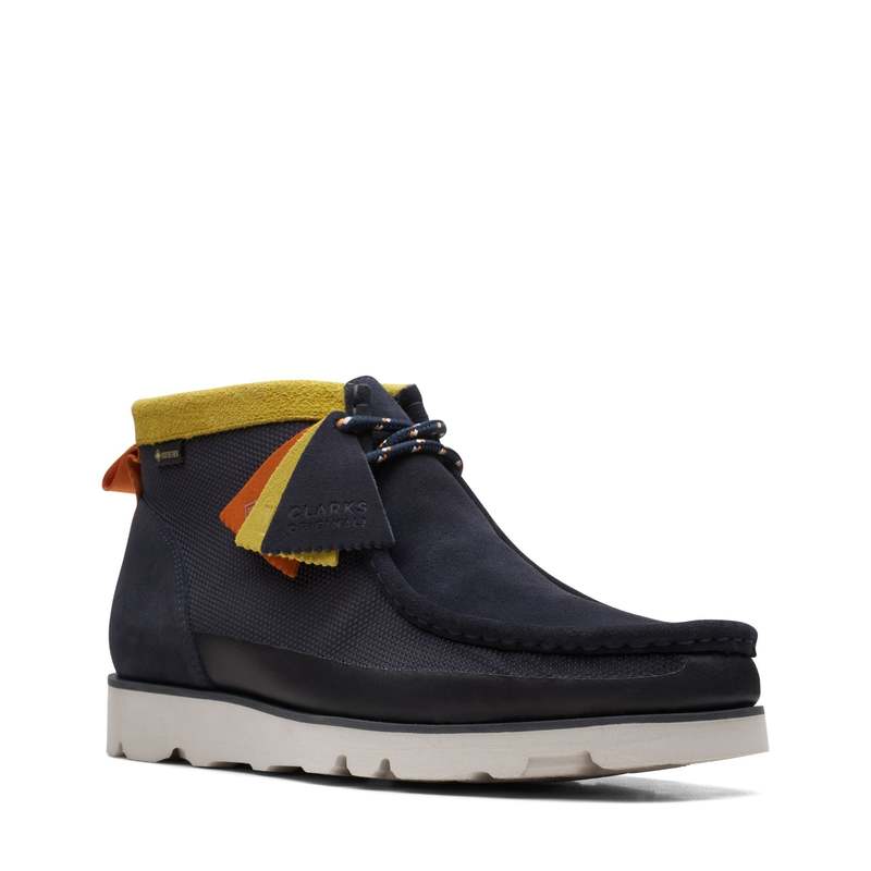 CLARKS Wallabee 2 0 GTX Shoes - Navy Combi | Garmentory