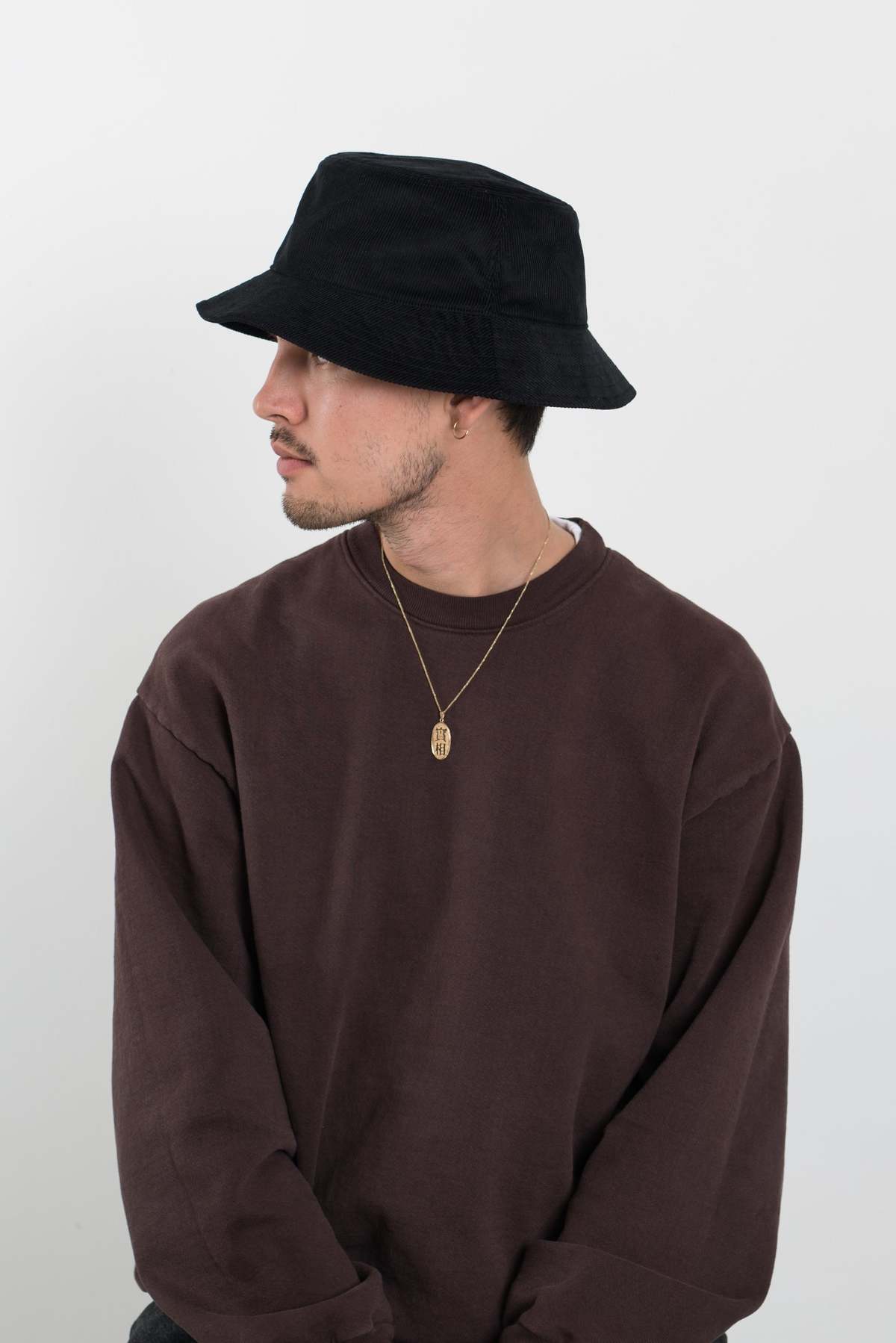 帽子 FOUND FEATHER Bucket Hat noroll Found Feather New Bucket Hat - Black | Garmentory