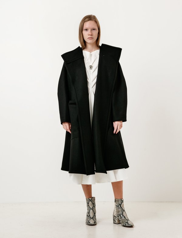 lemaire wrapover coat