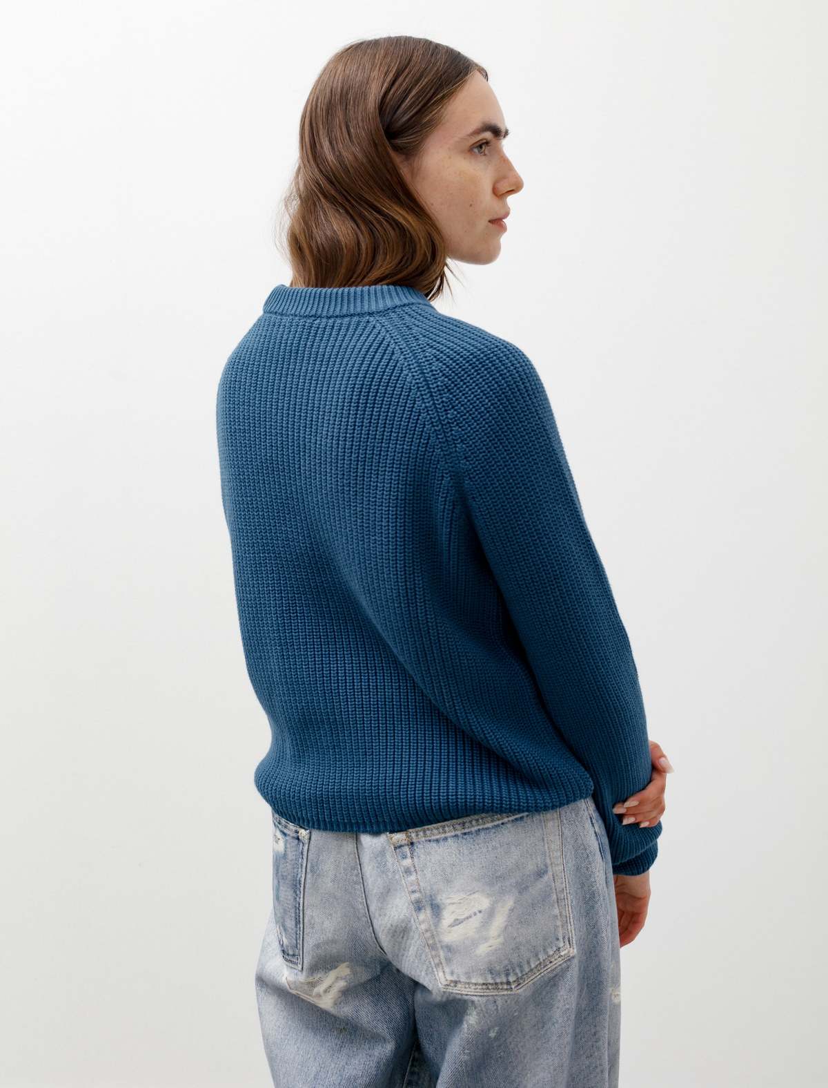 Meadow Raglan Crewneck Blue Jean