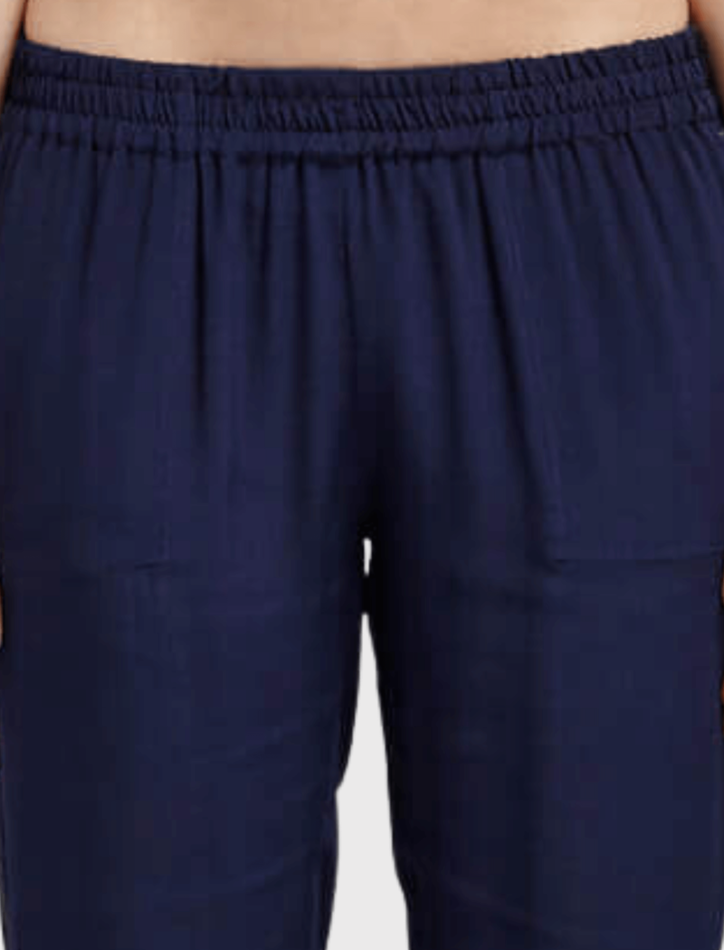 Joie Julietta C Silk Side Zip Pant - Dark Navy/Caviar