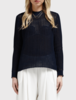 FRAME Denim Le Oversized Sweater - Navy - Thumbnail 1