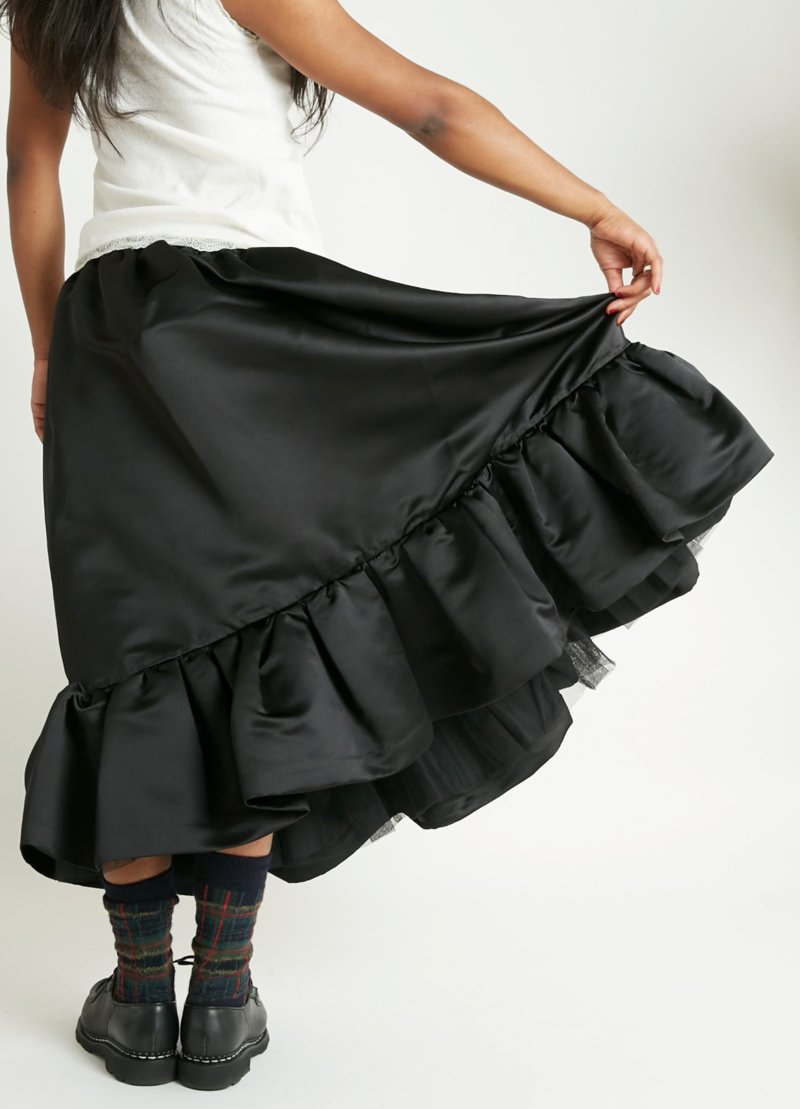 Comme des Garons Polyester Heavy Weight Satin X Nylon Tulle