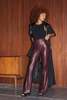 NEVER FULLY DRESSED Bordeaux Vegan Leather Trouser - Thumbnail 1