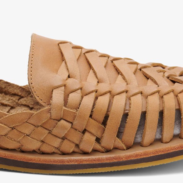 NISOLO Men\'s Huarache Sandal Woven Leather Brown (Almond) Size 13 Men main image 2