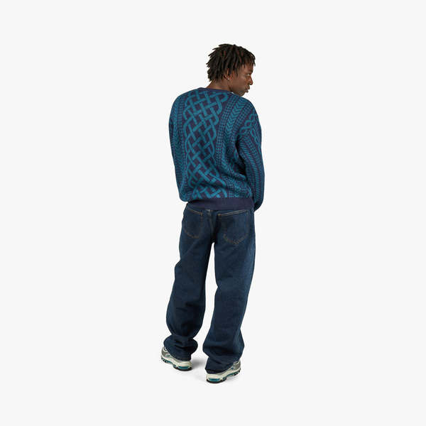 Iggy NYC Cable Knit Sweater - Navy | Garmentory