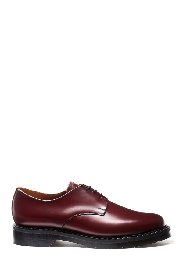 Solovair 3 Eye Gibson Shoe Hi-Shine - Oxblood