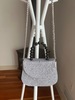Silver mini bag with cross body chain  - Thumbnail 1