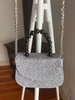 Silver mini bag with cross body chain  - Thumbnail 5