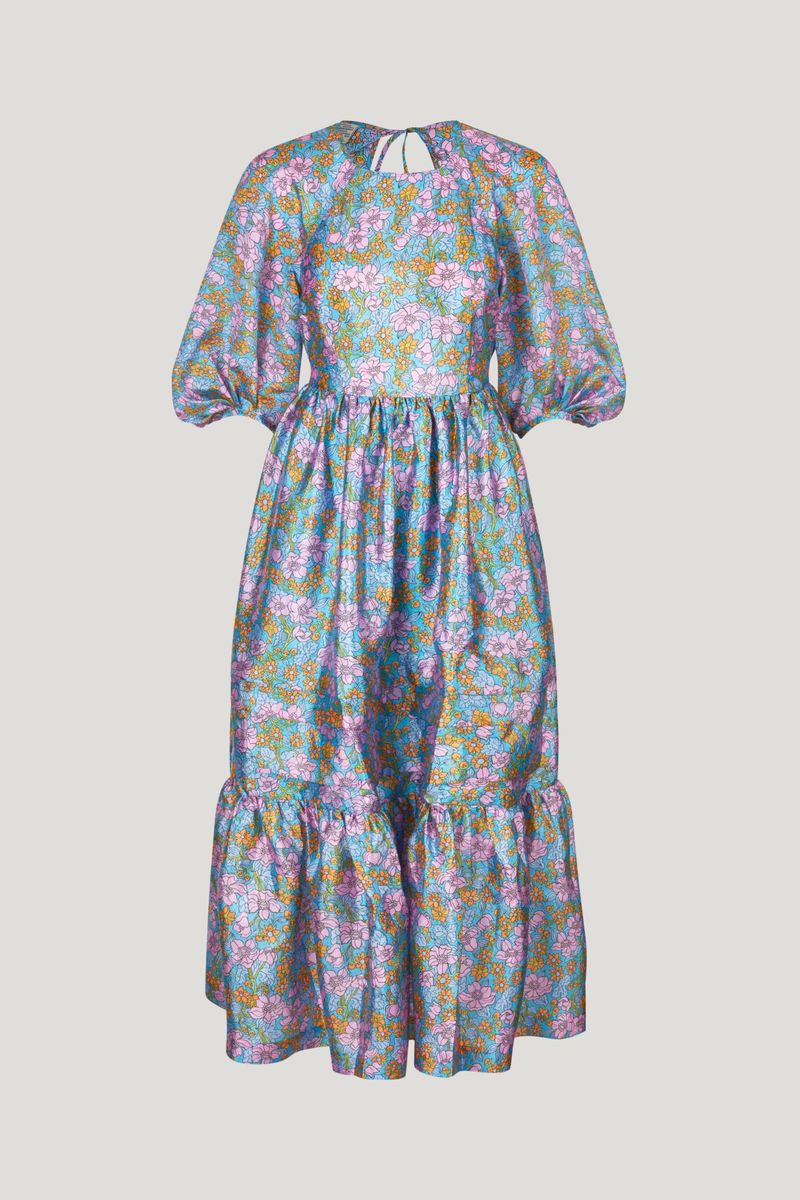Baum und Pferdgarten Adeline Dress - Blue Flowerscape