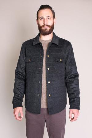 Billy Reid Michael Shirt Jacket in Dark 