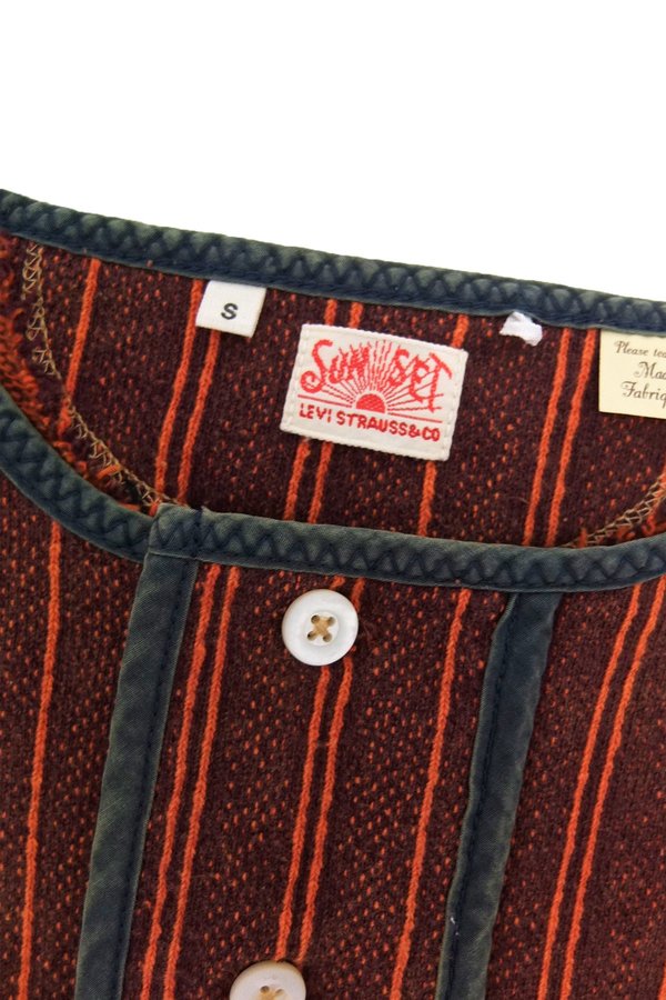 Levi's Vintage Clothing 1900's Fleece Henley - Sundown Stripe